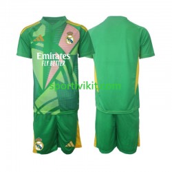 Completo da calcio Bambini Real Madrid Portiere Maglia Terza 2024-2025 Manica Corta