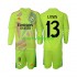 Completo da calcio Bambini Real Madrid Portiere Lunin 13 Maglia Quarto 2024-2025 Manica Lunga
