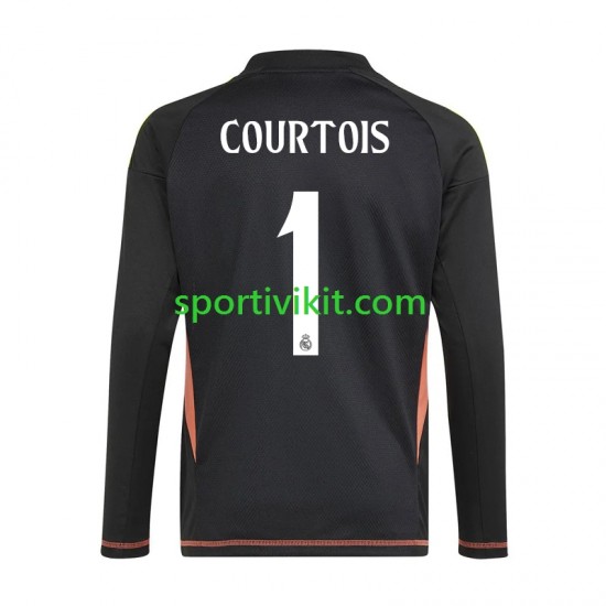 Real Madrid Portiere Thibaut Courtois 1 Uomo Maglia Seconda 2024-2025 Manica Corta