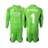 Completo da calcio Bambini Real Madrid Portiere Thibaut Courtois 1 Maglia Prima 2023-2024 Manica Lunga