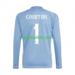 Real Madrid Portiere Thibaut Courtois 1 Blu Uomo Maglia Prima 2024-2025 Manica Lunga