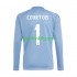 Real Madrid Portiere Thibaut Courtois 1 Blu Uomo Maglia Prima 2024-2025 Manica Lunga