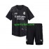 Completo da calcio Bambini Real Madrid Portiere Y3 Nero Maglia Quarto 2023-2024 Manica Corta