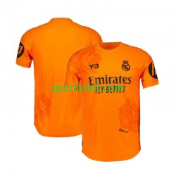 Completo da calcio Bambini Real Madrid Portiere Y3 Arancia Uomo Maglia Terza 2023-2024 Manica Corta