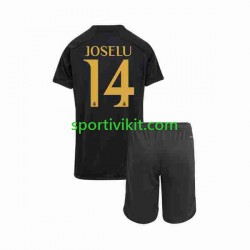 Completo da calcio Bambini Real Madrid Joselu 14 Maglia Terza 2023-2024 Manica Corta