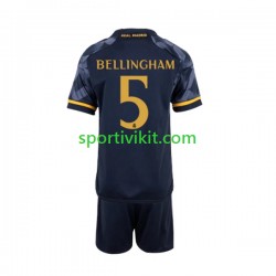 Completo da calcio Bambini Real Madrid Jude Bellingham 5 Maglia Seconda 2023-2024 Manica Corta