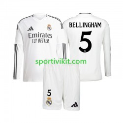 Completo da calcio Bambini Real Madrid Jude Bellingham 5 Maglia Prima 2024-2025 Manica Lunga