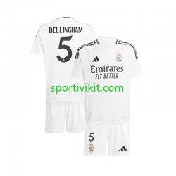 Completo da calcio Bambini Real Madrid Jude Bellingham 5 Bianco Maglia Prima 2024-2025 Manica Corta
