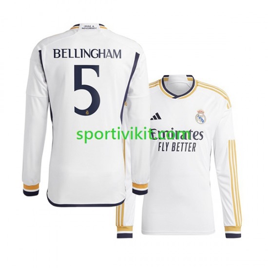 Real Madrid Jude Bellingham 5 Uomo Maglia Prima 2023-2024 Manica Lunga Real Madrid Jude Bellingham 5 Uomo Maglia Prima 2023-2024 Manica Lunga