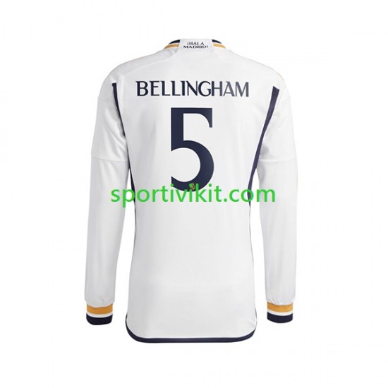 Real Madrid Jude Bellingham 5 Uomo Maglia Prima 2023-2024 Manica Lunga
