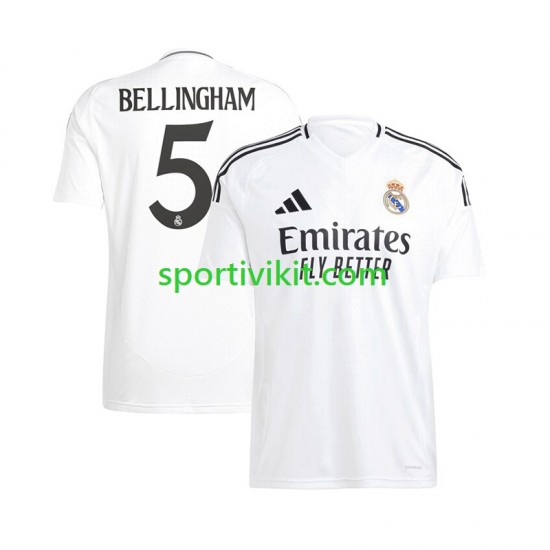 Real Madrid Jude Bellingham 5 Uomo Maglia Prima 2024-2025 Manica Corta Real Madrid Jude Bellingham 5 Uomo Maglia Prima 2024-2025 Manica Corta