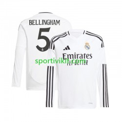 Real Madrid Jude Bellingham 5 Bianco Uomo Maglia Prima 2024-2025 Manica Lunga