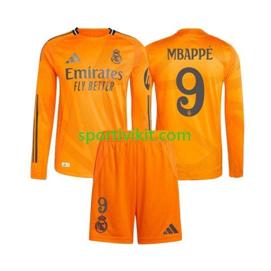 Completo da calcio Bambini Real Madrid Mbappé Kylian 9 Maglia Seconda 2024-2025 Manica Lunga Completo da calcio Bambini Real Madrid Mbappé Kylian 9 Maglia Seconda 2024-2025 Manica Lunga