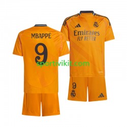 Completo da calcio Bambini Real Madrid Mbappé Kylian 9 Maglia Seconda 2024-2025 Manica Corta