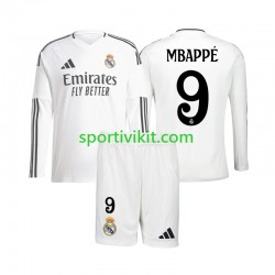 Completo da calcio Bambini Real Madrid Mbappé Kylian 9 Maglia Prima 2024-2025 Manica Lunga