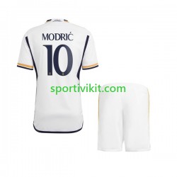 Completo da calcio Bambini Real Madrid Modrić 10 Maglia Prima 2023-2024 Manica Corta