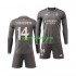 Completo da calcio Bambini Real Madrid Tchouameni 14 Maglia Seconda 2024-2025 Manica Lunga