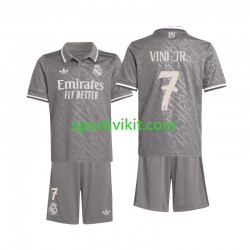 Completo da calcio Bambini Real Madrid Vini JR. 7 Maglia Terza 2024-2025 Manica Corta