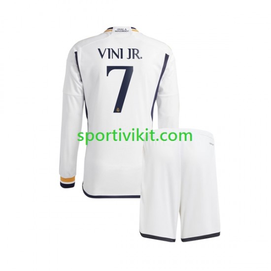 Completo da calcio Bambini Real Madrid Vinicius Junior 7 Maglia Prima 2023-2024 Manica Lunga