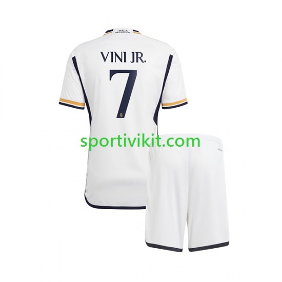 Completo da calcio Bambini Real Madrid Vinicius Junior 7 Maglia Prima 2023-2024 Manica Corta