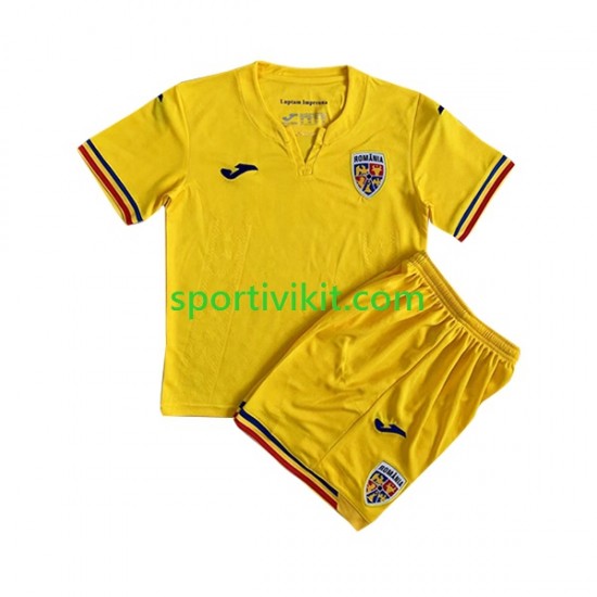 Completo da calcio Bambini Romania 2023 Maglia Prima Manica Corta Completo da calcio Bambini Romania 2023 Maglia Prima Manica Corta