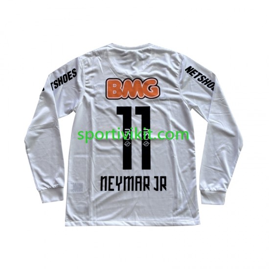 Santos FC Neymar JR 11 Retro 2011-2012 Uomo Maglia Prima Manica Lunga