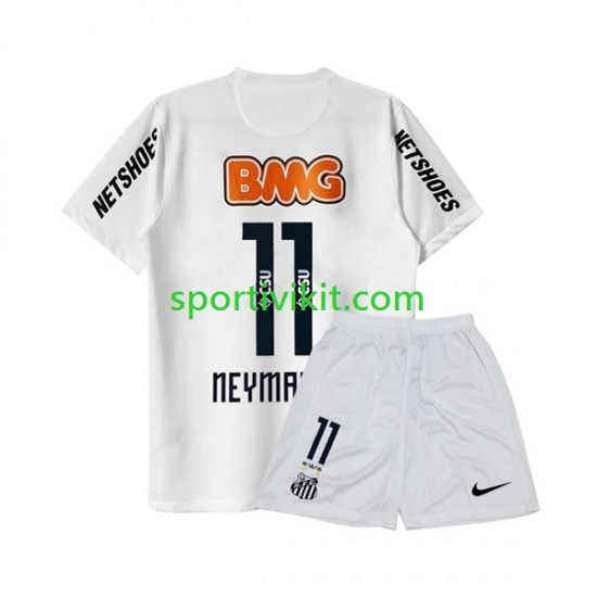 Completo da calcio Bambini Santos Neymar JR 11 Retro 2011-2012 Maglia Prima Manica Corta Completo da calcio Bambini Santos Neymar JR 11 Retro 2011-2012 Maglia Prima Manica Corta