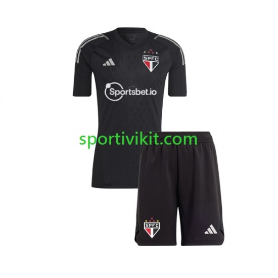 Completo da calcio Bambini Sao Paulo Portiere Maglia Prima 2023-2024 Manica Corta Completo da calcio Bambini Sao Paulo Portiere Maglia Prima 2023-2024 Manica Corta