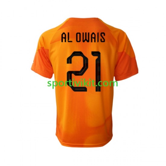 Arabia Saudita Portiere Mohammed Al-Owais 21 Uomo Maglia Seconda Coppa del Mondo 2022 Manica Corta Arabia Saudita Portiere Mohammed Al-Owais 21 Uomo Maglia Seconda Coppa del Mondo 2022 Manica Corta