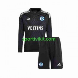 Completo da calcio Bambini Schalke 04 Portiere Maglia Seconda 2023-2024 Manica Lunga