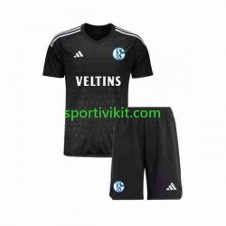 Completo da calcio Bambini Schalke 04 Portiere Maglia Seconda 2023-2024 Manica Corta