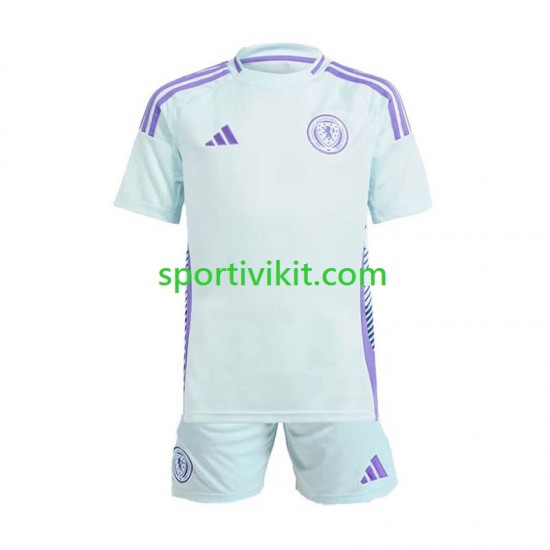 Completo da calcio Bambini Scozia Maglia Seconda Euro 2024 Manica Corta