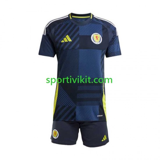 Completo da calcio Bambini Scozia Maglia Prima Euro 2024 Manica Corta Completo da calcio Bambini Scozia Maglia Prima Euro 2024 Manica Corta