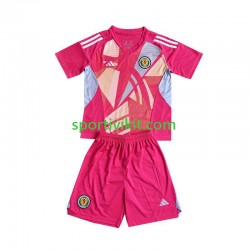 Completo da calcio Bambini Scozia Portiere Maglia Terza Euro 2024 Manica Corta