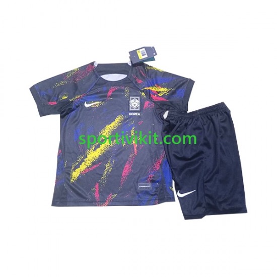 Completo da calcio Bambini Corea del Sud Maglia Seconda Coppa del Mondo 2022 Manica Corta