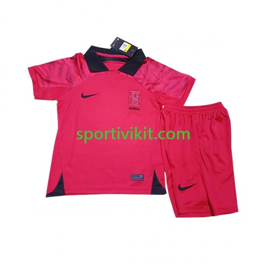 Completo da calcio Bambini Corea del Sud Maglia Prima Coppa del Mondo 2022 Manica Corta Completo da calcio Bambini Corea del Sud Maglia Prima Coppa del Mondo 2022 Manica Corta