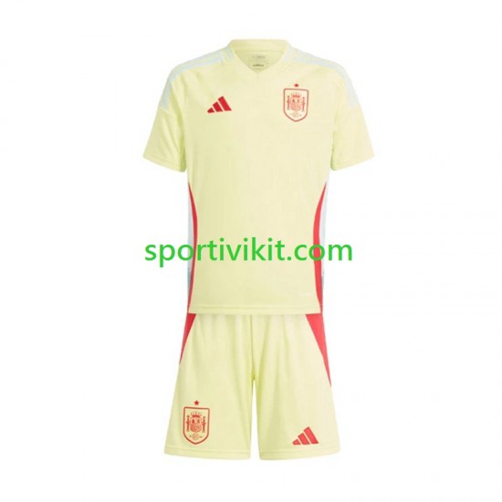 Completo da calcio Bambini Spagna Maglia Seconda Euro 2024 Manica Corta