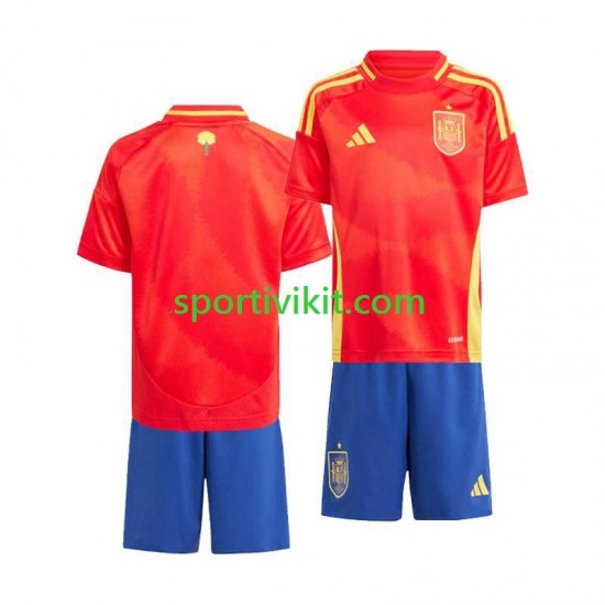Completo da calcio Bambini Spagna Maglia Prima Euro 2024 Manica Corta