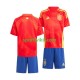 Completo da calcio Bambini Spagna Maglia Prima Euro 2024 Manica Corta