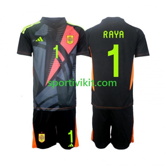 Completo da calcio Bambini Spagna Portiere David Raya 1 Maglia Seconda Euro 2024 Manica Corta Completo da calcio Bambini Spagna Portiere David Raya 1 Maglia Seconda Euro 2024 Manica Corta