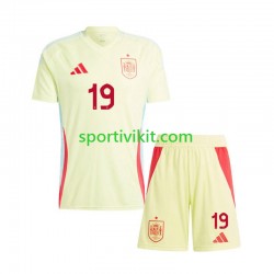Completo da calcio Bambini Spagna Lamine Yamal 19 Maglia Seconda Euro 2024 Manica Corta