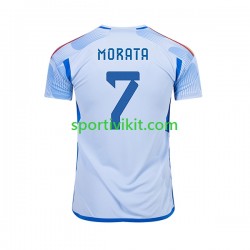 Spagna MORATA 7 Uomo Maglia Seconda Coppa del Mondo 2022 Manica Corta