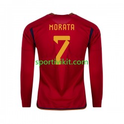 Spagna MORATA 7 Uomo Maglia Prima Coppa del Mondo 2022 Manica Lunga