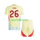Completo da calcio Bambini Spagna Pedri 26 Maglia Seconda Euro 2024 Manica Corta