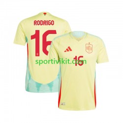 Spagna RODRIGO 16 Uomo Maglia Seconda Euro 2024 Manica Corta