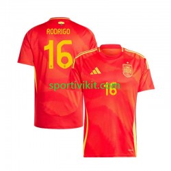 Spagna Rodrigo 16 Uomo Maglia Prima Euro 2024 Manica Corta