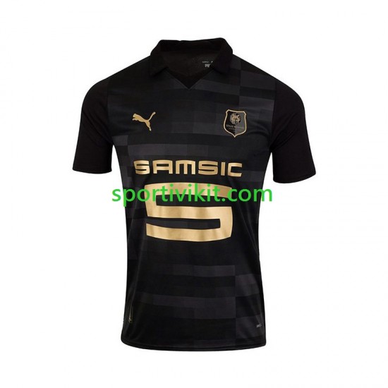Stade Rennais Nero Uomo Maglia Terza 2023-2024 Manica Corta Stade Rennais Nero Uomo Maglia Terza 2023-2024 Manica Corta
