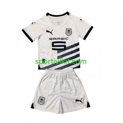 Completo da calcio Bambini Stade Rennais Bianco Maglia Seconda 2023-2024 Manica Corta