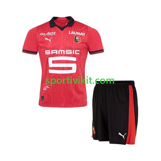 Completo da calcio Bambini Stade Rennais Maglia Prima 2023-2024 Manica Corta Completo da calcio Bambini Stade Rennais Maglia Prima 2023-2024 Manica Corta