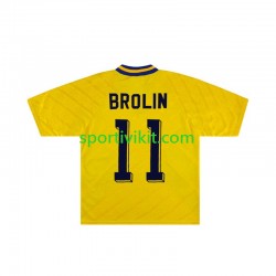Svezia Brolin 11 Retro 1994 Uomo Maglia Prima Manica Corta